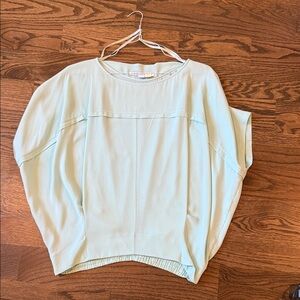 Diane Von Furstenburg Landy aqua blouse size P